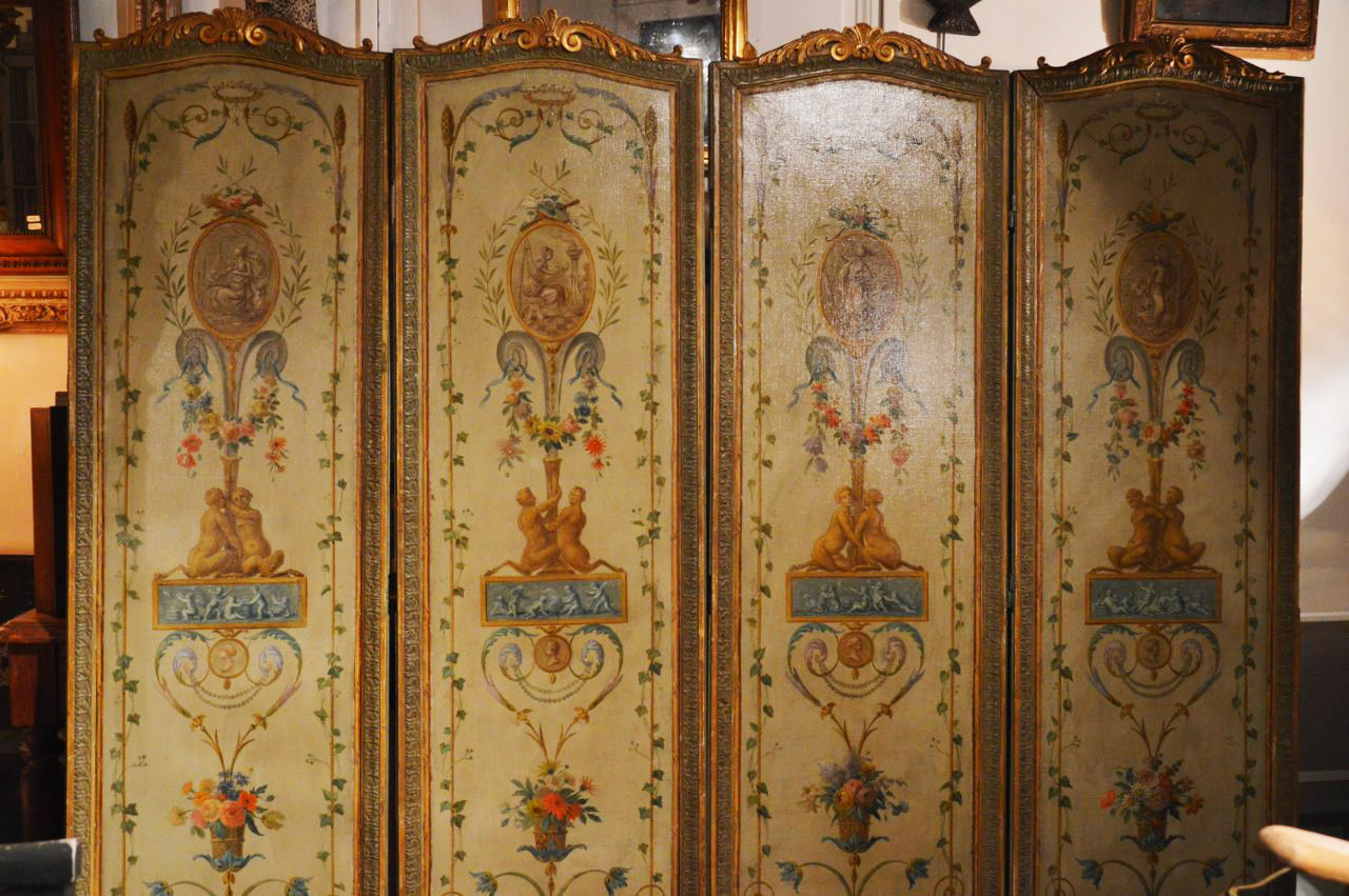 French, Directoire style paravent