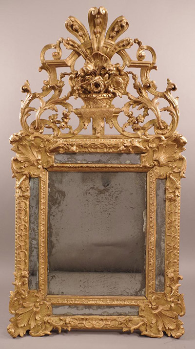 Very fine, French, Regence period mirror a parcloses