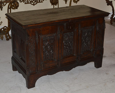 Late 15th century, French, Gothic period coffre
