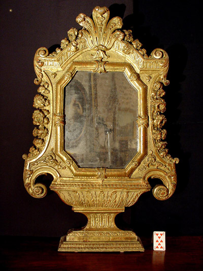 Rare, French, Louis XIV period standing mirror of large dimension