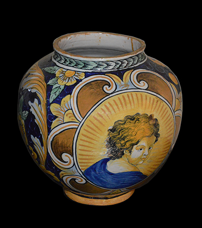 Sicilian, Renaissance style, Faience apothecary jar