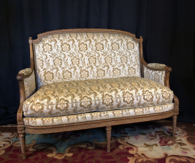 French, Louis XVI period, small canape