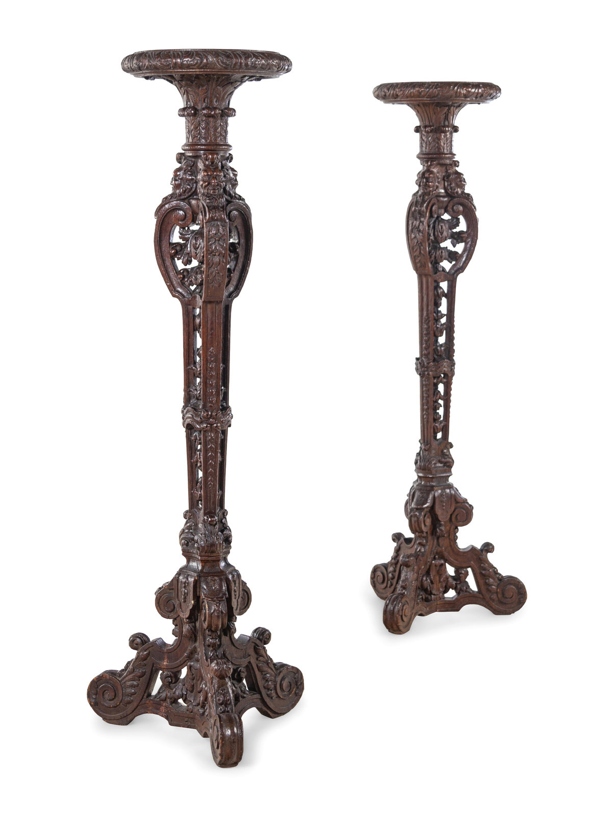 Pair of French, Louis XIV period torcheres