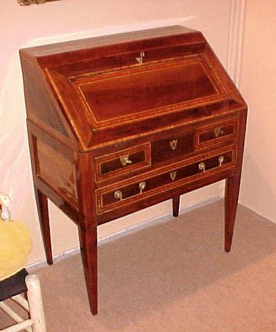 French, Louis XVI period 'commode/scriban' (slant-top secretary)