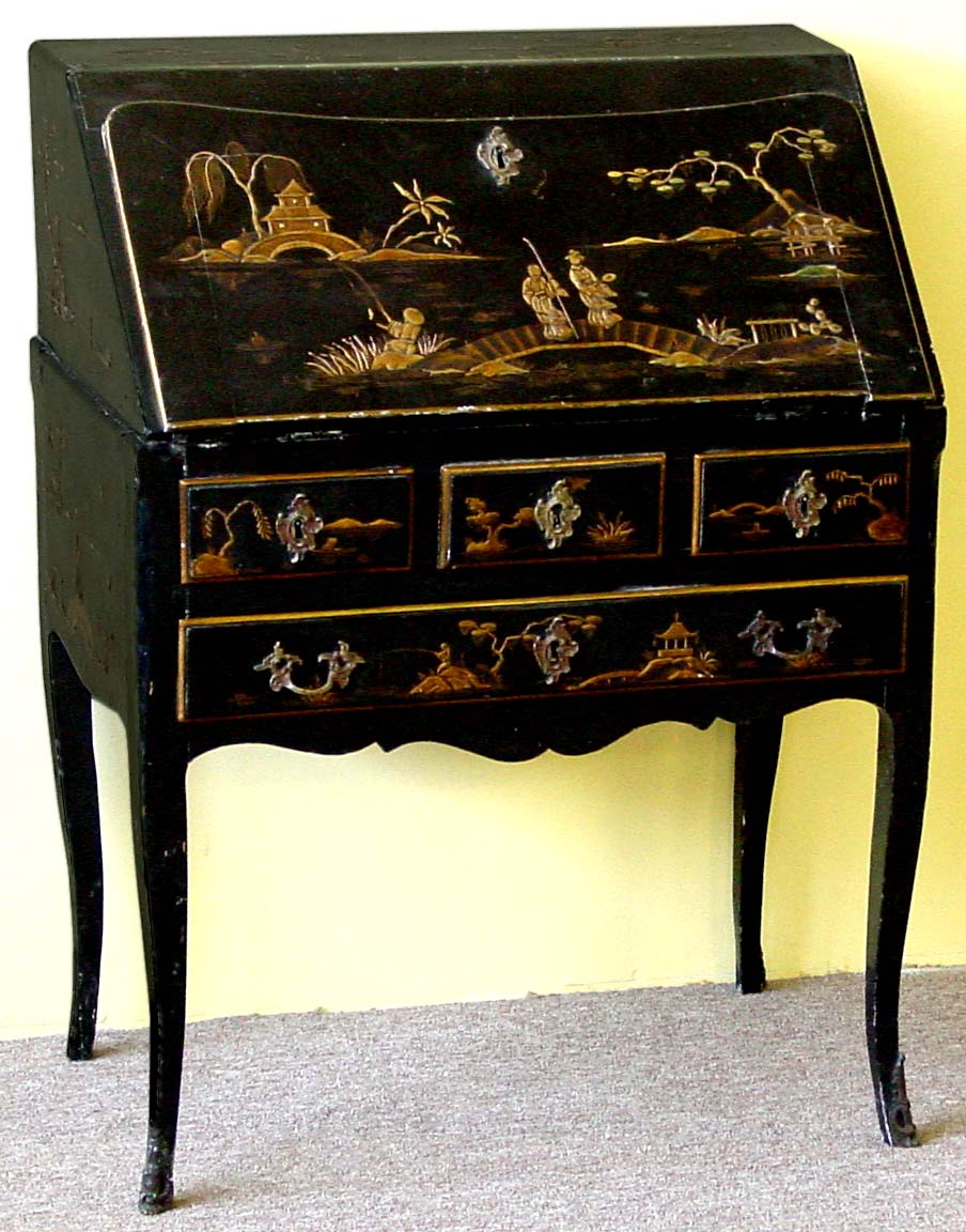 Louis XV style, chinoiserie secretary (