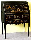 Louis XV style, chinoiserie secretary ('dos d'ane')