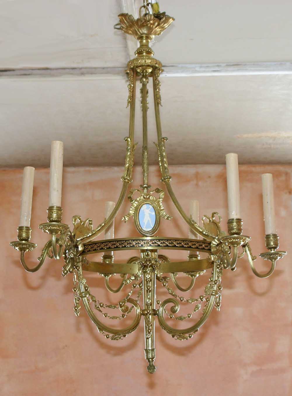 French, Charles X style, bronze d'ore chandelier