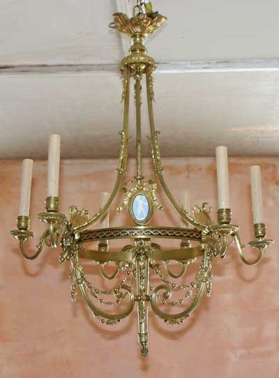French, Charles X style, bronze d'ore chandelier