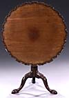 George III style, carved mahogany, tilt-top table