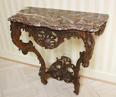 French, Rocaille period, console table
