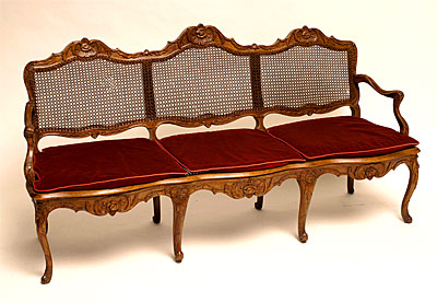 French, Regence period, caned canapé