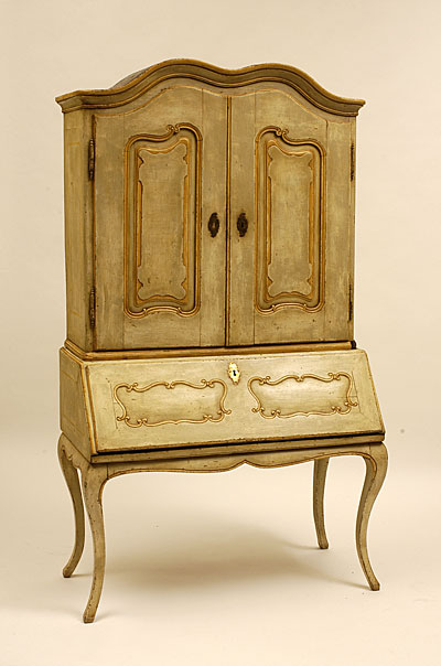 Italian, Louis XV period, painted scriban