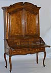 Italian, Louis XV period, inlaid secretary