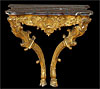 Fine, French, Regence period, carved giltwood console