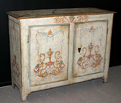 Italian, Baroque period, polychrome credenzia