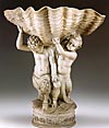 Very fine, Italian, sculpted marble fountain base of large dimensions