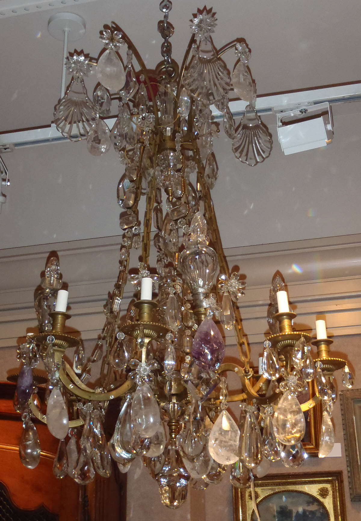 Fine, French, Louis XV style bronze d'ore chandelier