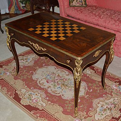 Fine, French, Louis XV style tric-trac table