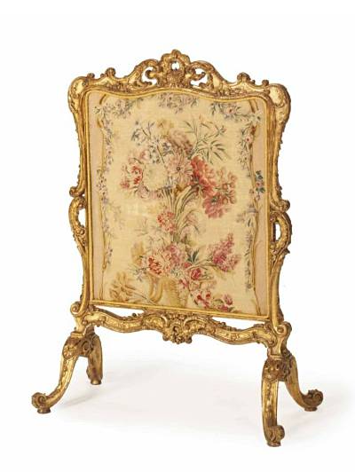 French, Louis XV style firescreen